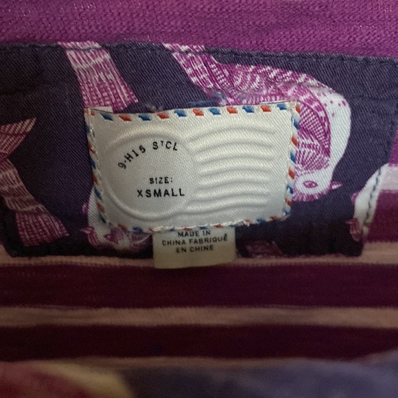 2-for-1 tees -- Anthropologie, Postmark, Fairley striped bird print top - Picture 3 of 7